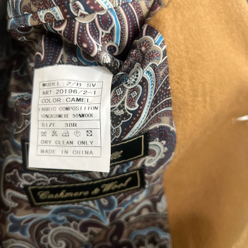 Louis Vitello Camel Cashmere Wool Blazer Sport Coat 38R Italy - Picture 11 of 14